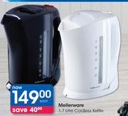 Mellerware 1.7Ltr Cordless Kettle-Each