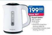 Russell Hobbs 1.7Ltr 360 Degree Cordless White Kettle-Each