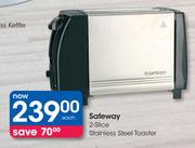 Safeway 2 Slice Stainless Steel Toaster-Each