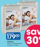 Safeway Electric Under Blankets Tie Down Or Fitted-Each