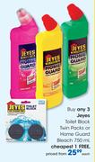 Jeyes Toilet Block Twin Packs Or Home Guard Bleach-750ml