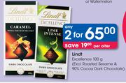 Lindt Excellence-2x100g Per Offer