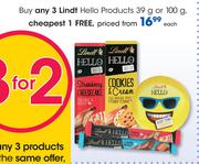 Lindt Hello Products-39g Or 100g Each