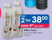 Milky Coco Coconut Milk Drink-2x270ml Per Offer