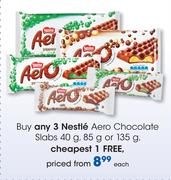 Nestle Aero Chocolate Slabs-40g/85g/135g Each