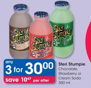Steri Stumpie Chocolate/Strawberry Or Cream Soda-3x350ml