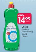 Clicks Pay Less Dishwashing Liquid-750ml Each