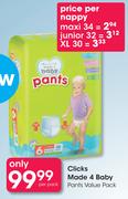 Clicks Made 4 Baby Pants Junior 32-Per Pack