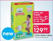 Clicks Made 4 Baby Pants Junior 48-Per Nappy