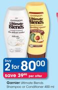 Garnier Ultimate Blends Shampoo Or Conditioner-2x400ml