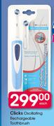 Clicks Oscilating Rechargeable Toothbrush-Each