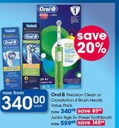 Oral-B Precision Clean Of Cross Action 4 Brush Heads Value Pack-Each