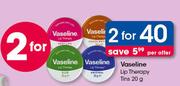 Vaseline Lip Therapy Tins-2X20g