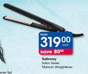 Safeway Salon Series Titanium Straightener-Each