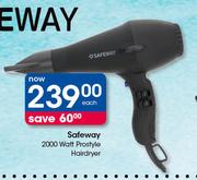 Safeway 2000 Watt Prostyle Hairdryer-Each