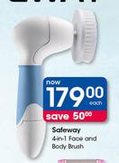 Safeway 4 In 1 Face & Body Brush-Each