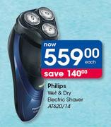 Philips Wet & Dry Electric Shaver AT620/14-Each