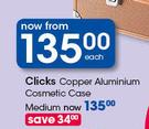 Clicks Copper Aluminium Cosmetic Case Medium-Each