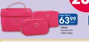 Clicks Fuschia PVC Toiletry Bags-Each