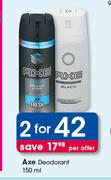 Axe Deodorant-2 x 150ml