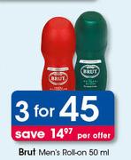 Brut Men's Roll On-3 x 50ml