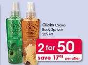 Clicks Ladies Body Spritzer-2 x 225ml