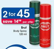 Brut Body Spray-2 x 120ml