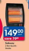 Safeway 2 Bar Quartz Heater-Each