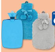 Clicks Hot Water Bottle With Cover And Pom-Poms
