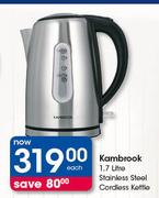 Kambrrok 1.7 Litre Stainless Steel Cordless Kettle-Each