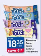 Personal Touch Fabric Softener Refill-500 ml
