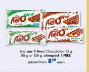 Aero Chocolates 40g, 85g Or 135g-Each