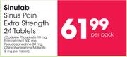 Sinutab Sinus Pain Extra Strength 24 Tablets-Per Pack
