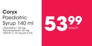 Coryx Paediatric Syrup-140ml Each