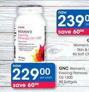 GNC Women's Evening Primrose Oil 1300 90 Softgels-Per Pack