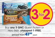 GNC Quest Protein Or Hero Bars-Each