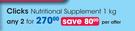Clicks Nutritional Supplement-2 x 400g
