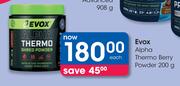 Evox Alpha Thermo Berry Powder-200g Each