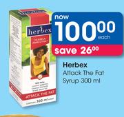 Herbex Attack The Fat Syrup-300ml Each
