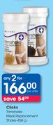 Clicks Trimshake Meal Replacement Shake-2 x 450g
