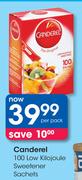 Canderel 100 Low Kilojoule Sweetener Sachets-Per Pack