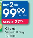 Clicks Vitamin B Fizzy 10 Pack-For 2