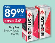 Bioplus Energy Syrup-500ml Each