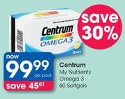 Centrum My Nutrients Omega 3 60 Softgels-Per Pack