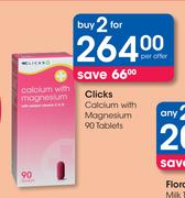 Clicks Calcium With Magnesium 90 Tablets-For 2