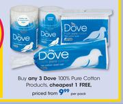Dove 100% Pure Cotton Products-Per Pack