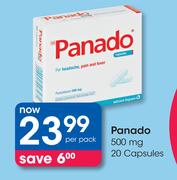 Panado 500 mg 20 Capsules-Per Pack