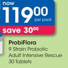 ProbiFlora 9 Strain Probiotic Adult Intensive Rescue 30 Tablets-Per Pack