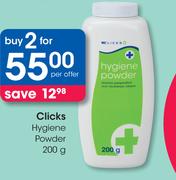 Clicks Hygiene Powder-2 x 200g