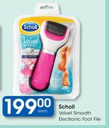 Scholl Velvet Smooth Electronic Foot File-Each